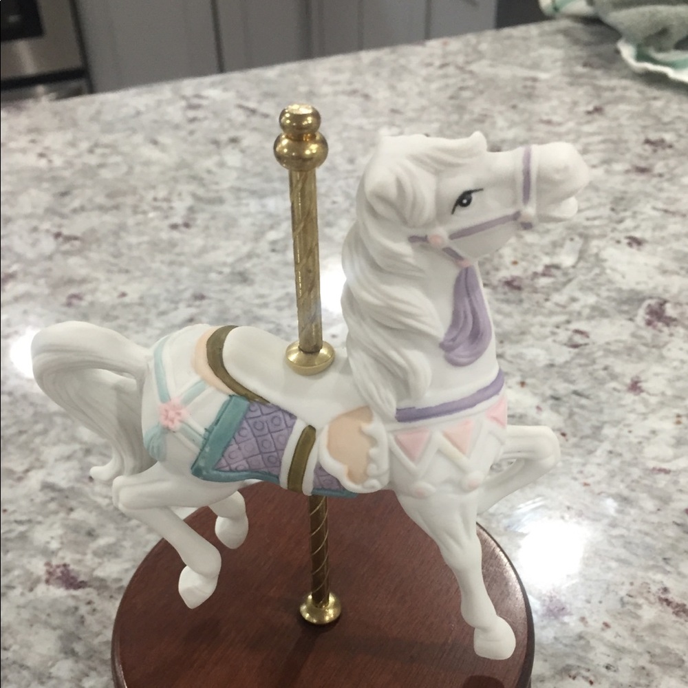 Ceramic carousel music horse